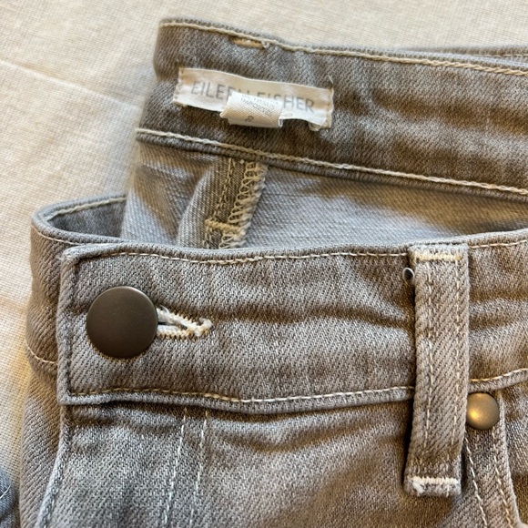 Eileen Fisher Gray Grey Stonewashed Denim Straight Leg Jeans Women’s Size 8 - Picture 3 of 11